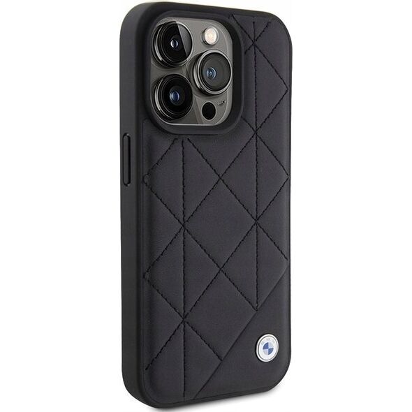 Etui BMW BMHCP15X22RQDK Apple iPhone 15 Pro Max Leather Quilted czarny/black