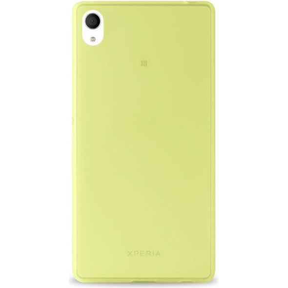 Puro Ultra Slim '0.3' Cover, Zestaw etui + Folia Na Ekran Dla Xperia M4 AQUA, Limonkowy (SNYXM4AQUA03GRN)