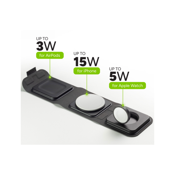 Mophie Travel Charger 3in1 MagSafe wireless charger (black)