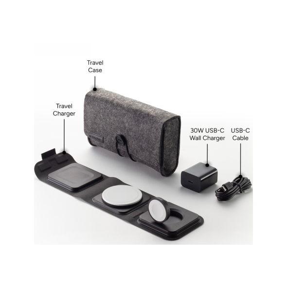 Mophie Travel Charger 3in1 MagSafe wireless charger (black)