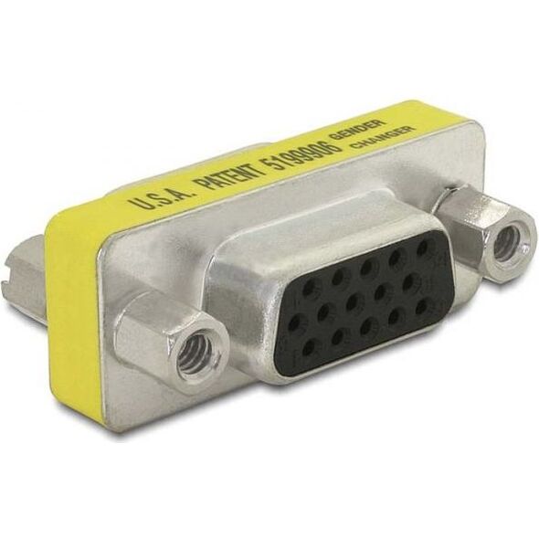Adapter AV Delock D-Sub (VGA) - D-Sub (VGA) żółty (65001)