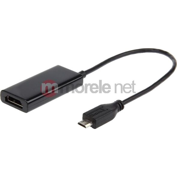 Adapter USB Gembird microUSB - HDMI + microUSB Czarny  (AMHL002)