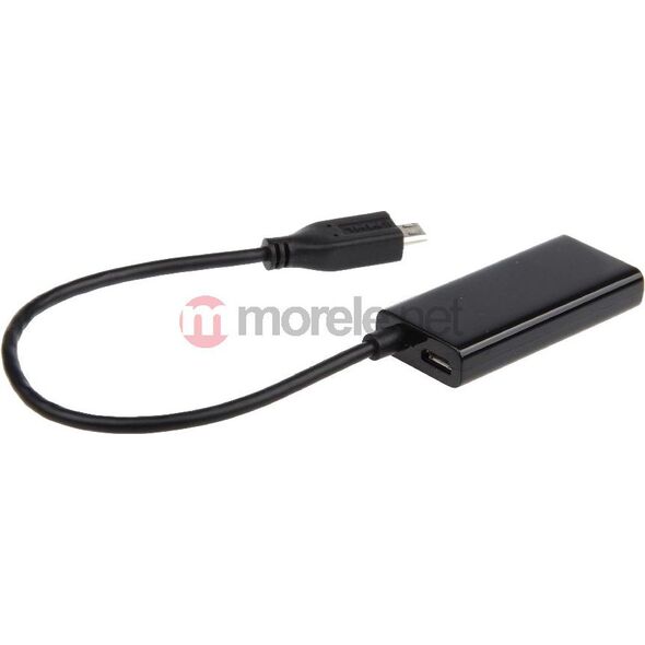 Adapter USB Gembird microUSB - HDMI + microUSB Czarny  (AMHL002)