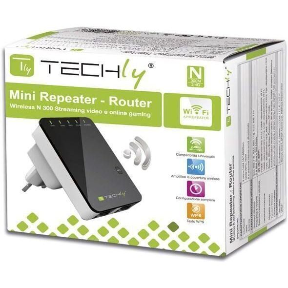 Access Point Techly 300N Wall Repeater2 (I-WL-REPEATER2)