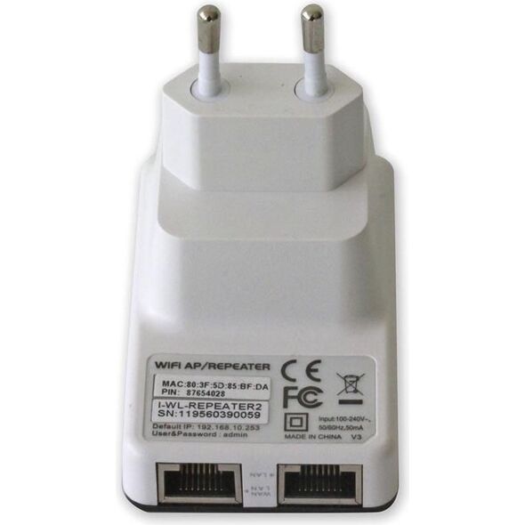 Access Point Techly 300N Wall Repeater2 (I-WL-REPEATER2)