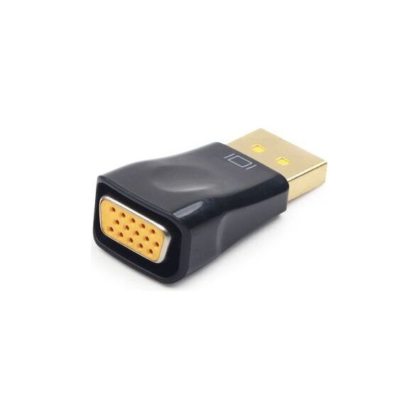 Adapter AV Gembird DisplayPort - D-Sub (VGA) czarny (A-DPM-VGAF-01)