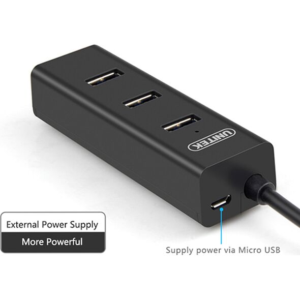 HUB USB Unitek 1x microUSB  + 4x USB-A 3.0 (Y-3089)