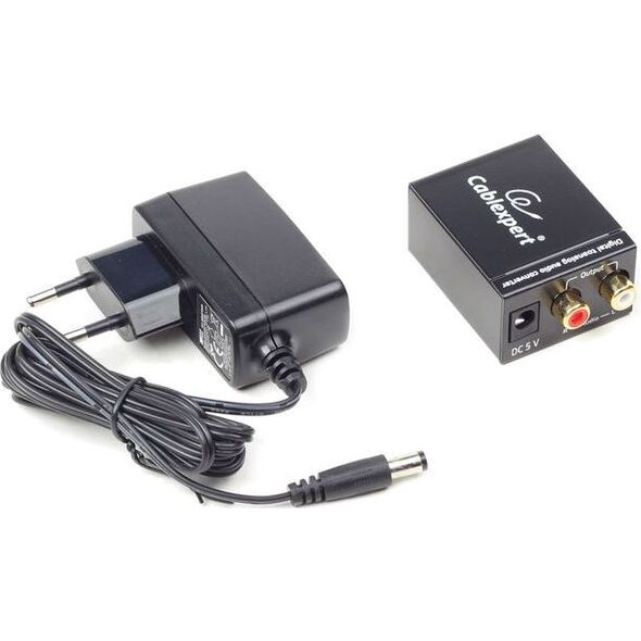 Adapter AV Gembird Toslink - RCA (Cinch) czarny (DSC-OPT-RCA-001)