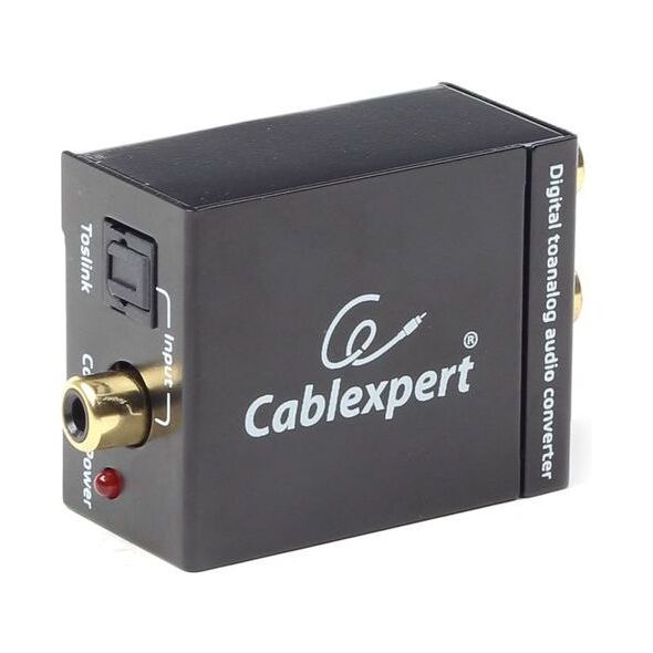 Adapter AV Gembird Toslink - RCA (Cinch) czarny (DSC-OPT-RCA-001)