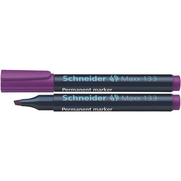 Schneider Marker Permanentny Maxx 133, Ścięty, 1-4 mm, Fioletowy (4004675038647)