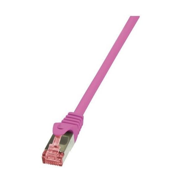 LogiLink Patchcord CAT.6 S/FTP 1,50m, różowy (CQ2049S)