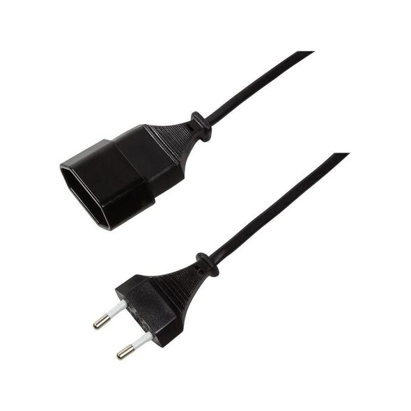 LogiLink Przedłużacz kabla zasilającego LogiLink CP123 Euro CEE 7/16 czarny 2m - CP123