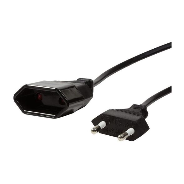LogiLink Przedłużacz kabla zasilającego LogiLink CP123 Euro CEE 7/16 czarny 2m - CP123