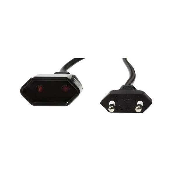 LogiLink Przedłużacz kabla zasilającego LogiLink CP123 Euro CEE 7/16 czarny 2m - CP123