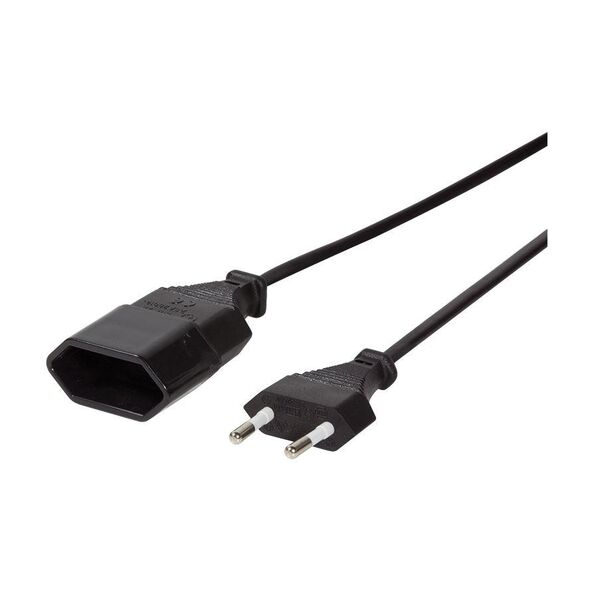 LogiLink Przedłużacz kabla zasilającego LogiLink CP123 Euro CEE 7/16 czarny 2m - CP123