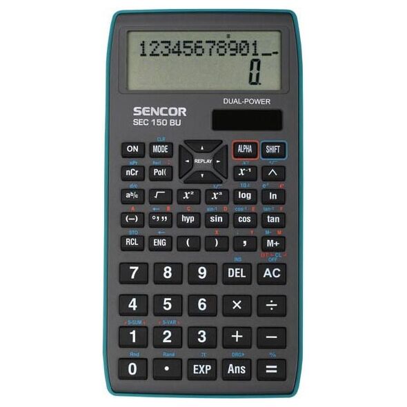 Kalkulator Sencor SEC 150 BU Szary niebieska ramka