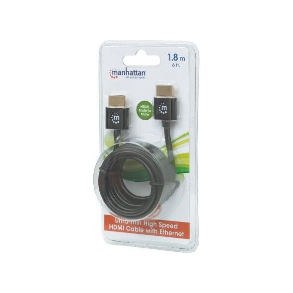 Kabel Manhattan HDMI - HDMI 1.8m czarny (394369)