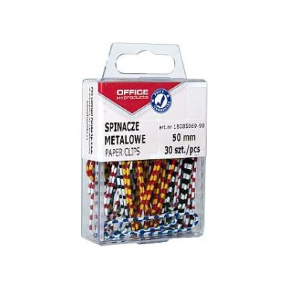 Office Products Spinacze metalowe Zebra 50 mm 30szt.