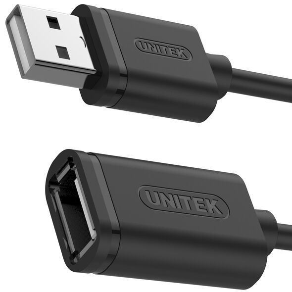 Kabel USB Unitek USB-A - USB-A 5 m Czarny (Y-C418GBK)