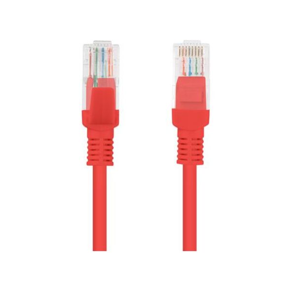 Lanberg Patchcord, Cat5e, nieekranowany, 1m, czerwony (PCU5-10CC-0100-R)