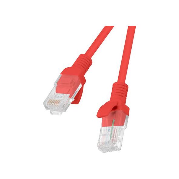 Lanberg Patchcord, Cat5e, nieekranowany, 2m, czerwony (PCU5-10CC-0200-R)