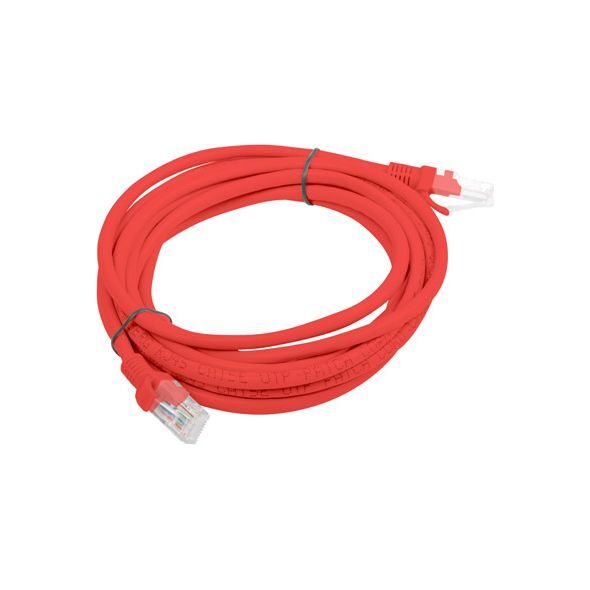 Lanberg Patchcord, Cat6, nieekranowany, 5m, czerwony (PCU6-10CC-0500-R)
