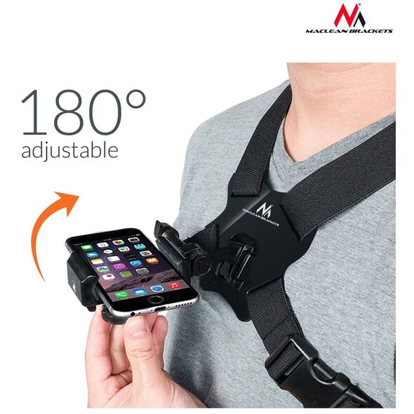 Maclean Szelki sportowe do telefonu, aparatu, kamer GoPro (MC-773)