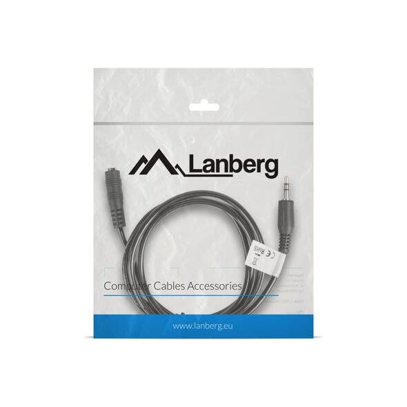 Kabel Lanberg Jack 3.5mm - Jack 3.5mm 3m czarny (CA-MJFJ-10CC-0030-BK)