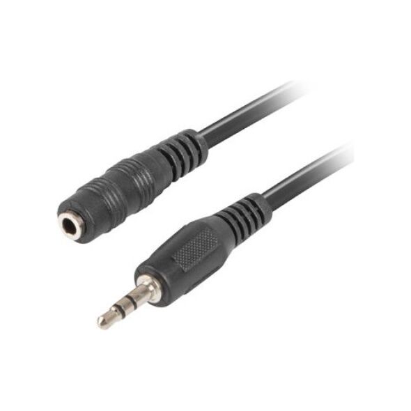Kabel Lanberg Jack 3.5mm - Jack 3.5mm 5m czarny (CA-MJFJ-10CC-0050-BK)