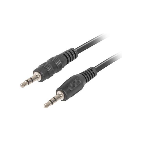 Kabel Lanberg Jack 3.5mm - Jack 3.5mm 2m czarny (CA-MJMJ-10CC-0020-BK)