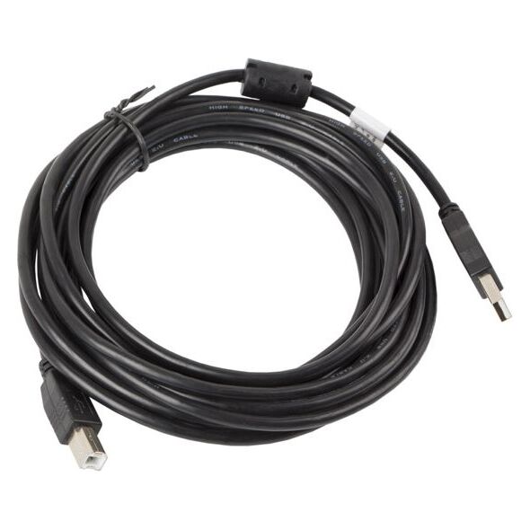 Kabel USB Lanberg USB-A - USB-B 5 m Czarny (CA-USBA-11CC-0050-BK)