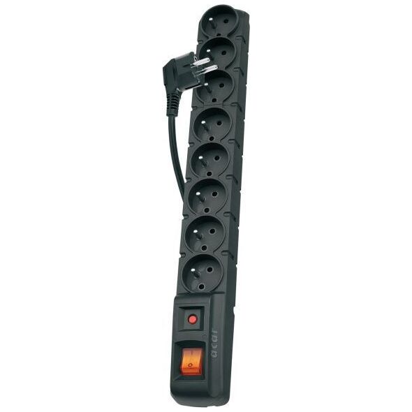Listwa zasilająca Acar S8 Dual przeciwprzepięciowa 8 gniazd 3 m czarna (W1750)