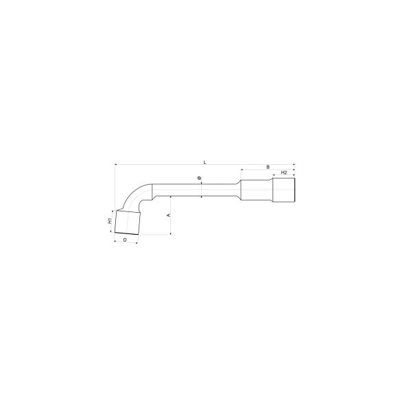 Yato Klucz nasadowy fajkowy typu L 13mm (YT-1633)
