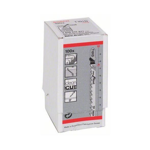 Bosch Brzeszczot do wyrzynarek T 101 D 100szt. - B 2608637877
