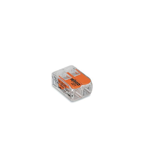 Wago Złączka uniwersalna 2x4mm przeźroczysto pomarańczowa do wszystkich rodzajów przewodów (221-412)