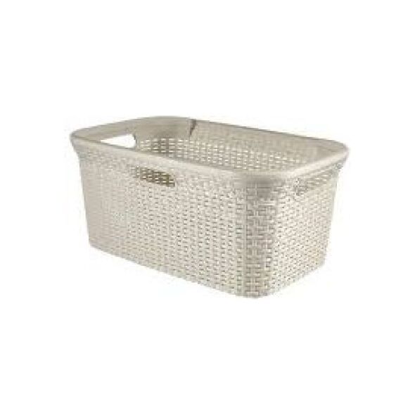 Kosz na pranie Curver Natural Style 45L kremowy (46804)