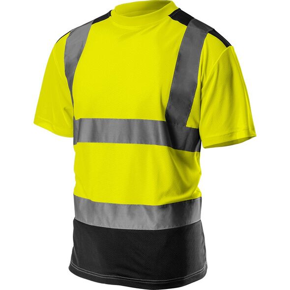 Neo T-shirt ostrzegawczy ciemny dół żółty rozmiar XL (81-730-XL)