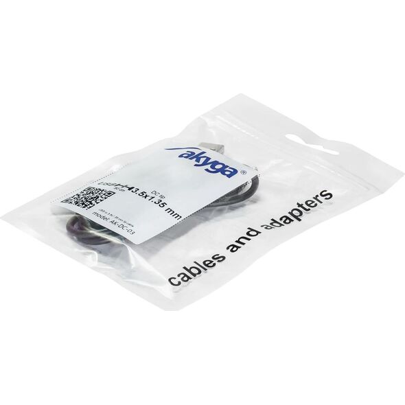 Kabel USB Akyga USB-A - DC 3.5 x 1.35 mm 0.8 m Czarny (AK-DC-03)