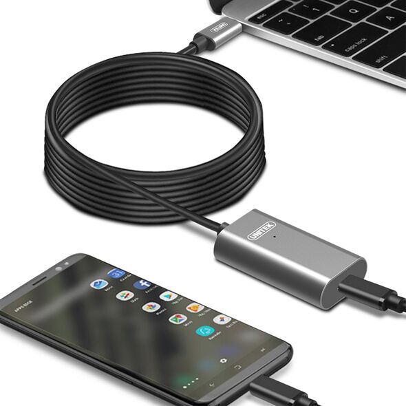 Adapter USB Unitek USB-C - USB-C Szary  (U305A)