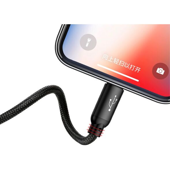 Kabel USB Baseus USB-A - USB-C + microUSB + Lightning 1.2 m Czarny (31567-uniw)