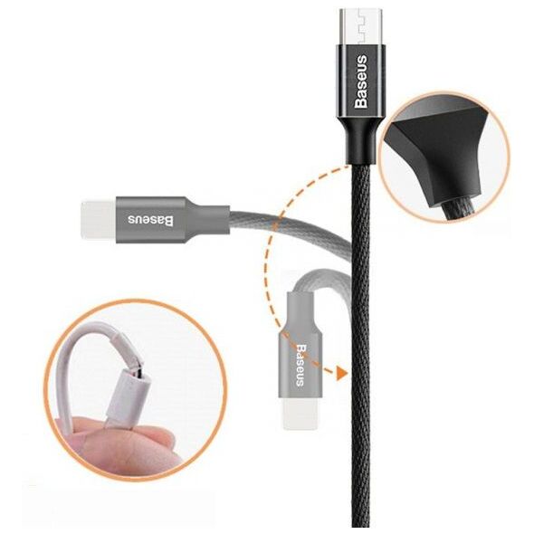 Kabel USB Baseus USB-A - microUSB 1.5 m Czarny (30460-uniw)