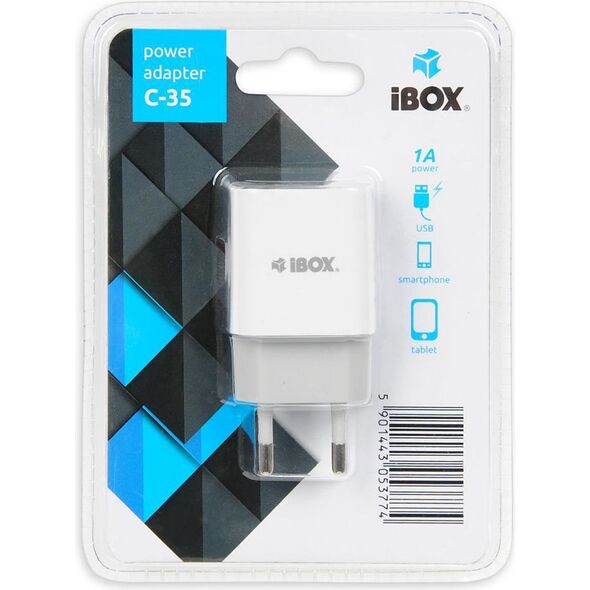 Ładowarka iBOX C-35 1x USB-A 1 A (ILUC35W)