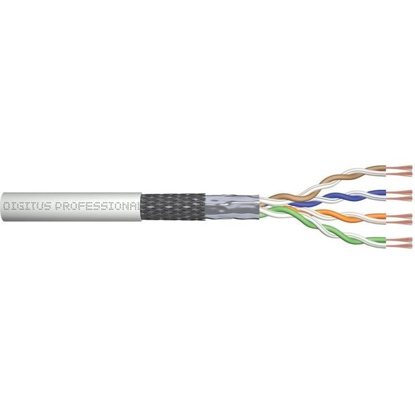 Digitus Kabel SF/UTP kat. 5e 100m (karton) PVC linka szary -DK-1531-P-1-1