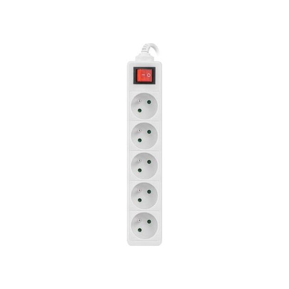 Listwa zasilająca Lanberg PS1 5 gniazd 3 m biała (PS1-05E-0300-W)