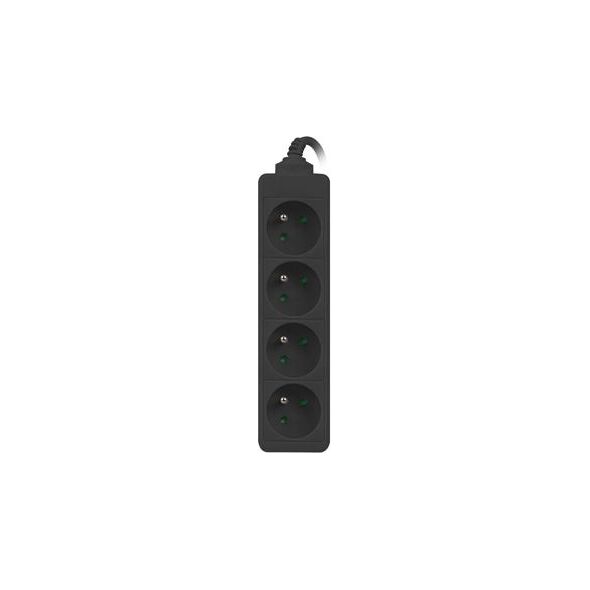 Lanberg 1.5m, czarna, 4 gniazda, kabel wykonany z pełnej miedzi -PS0-04E-0150-BK