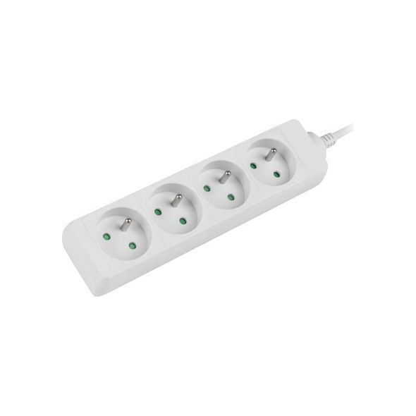 Lanberg Listwa zasilająca 1.5m, biała, 4 gniazda (PS0-04E-0150-W)