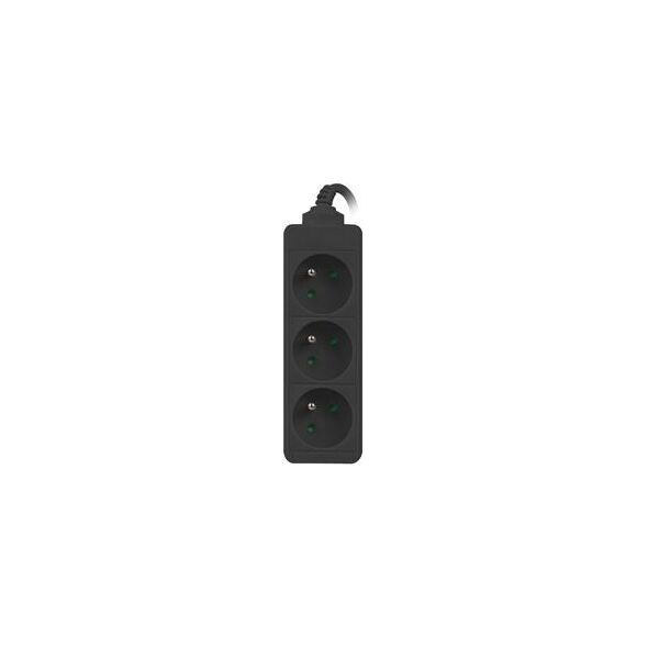 Lanberg 1.5m, czarna, 3 gniazda, kabel wykonany z pełnej miedzi -PS0-03E-0150-BK