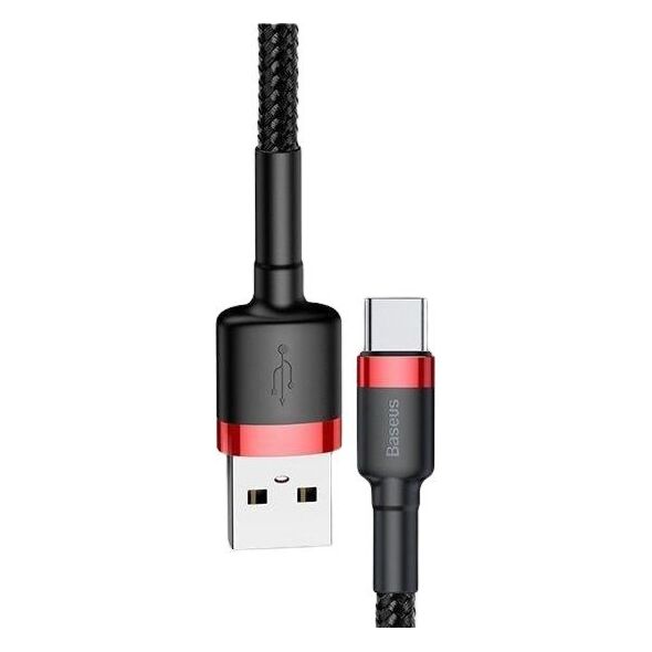 Kabel USB Baseus USB-A - microUSB 1 m Czarno-czerwony (CAMKLF-B91)