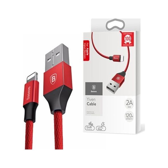 Kabel USB Baseus USB-A - Lightning 1.8 m Czerwony (CALYW-A09)