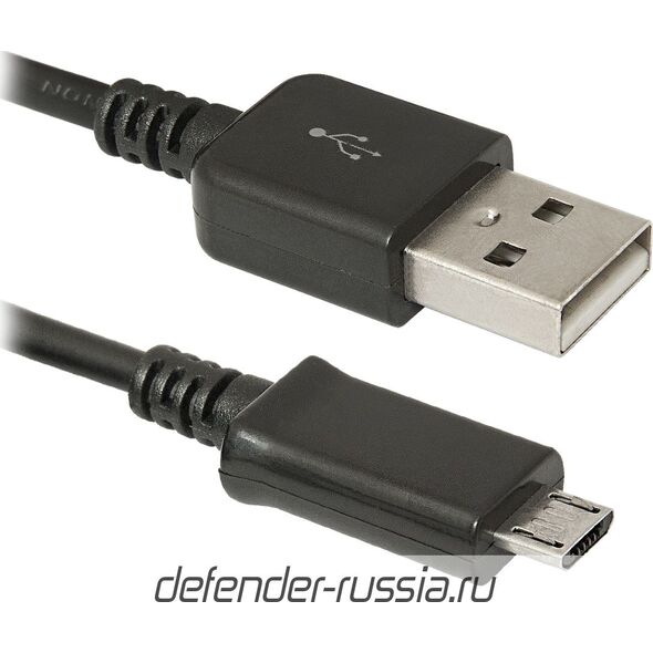 Kabel USB Defender USB-A - 1 m Czarny (87473)
